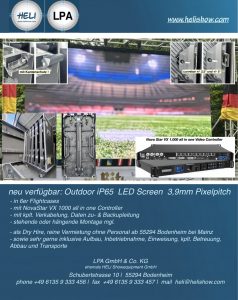 NEU feinpixlig LED Video, in ausreichender Menge